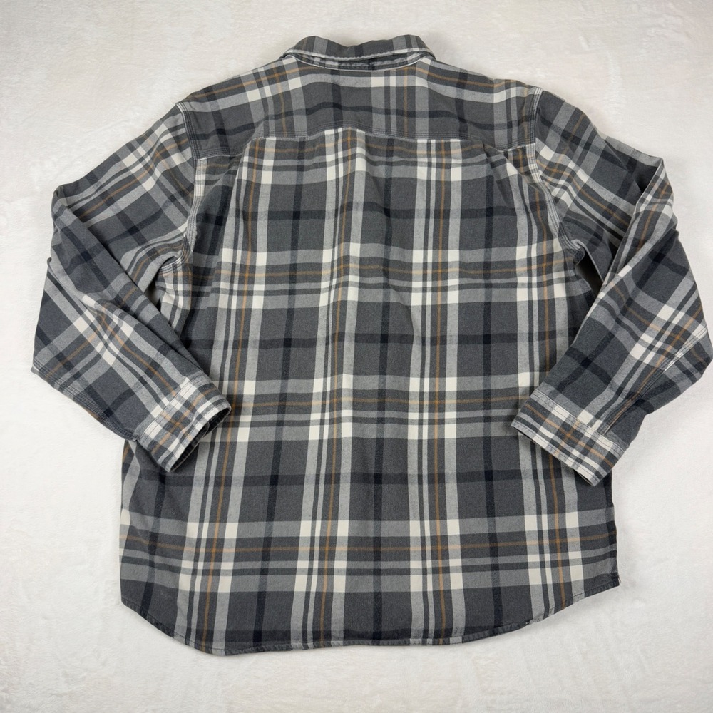 Carhartt Flannel Plaid Button Up Long Sleeve Mens XL Original Fit Paint Splatter - Picture 8 of 9